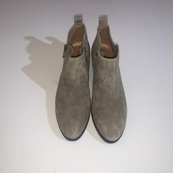 Vionic Cecily Boots Womens Size 9 Beige Suede Ankle Side Zip Block Heel Booties - Picture 4 of 9